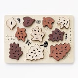 "Wee Gallery Wooden Tray Puzzle - Leaves" - Puzzles in natural by Wee Gallery