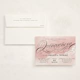 "Dancing Script" - Quinceanera Invitations in Mulberry by Jill Means - Invitation with Envelope