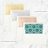 "Fiesta Floral" - Quinceanera Invitations in Navy by Laura Hankins - Envelope Liner Options