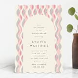 "party streamers" - Quinceanera Invitations in Peony by Baumbirdy - Front