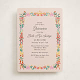 "Blooming Tiara" - Quinceanera Invitations in Peony by Elly - Front