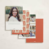 "Stamped Floral" - Quinceanera Invitations in Strawberry by Kelly Watkins - Back of Card Options