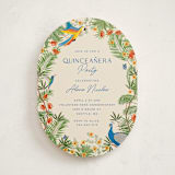 "Tropical Party" - Quinceanera Invitations in Champagne by Sherley Ferreira - Front