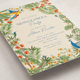 "Tropical Party" - Quinceanera Invitations in Champagne by Sherley Ferreira - Detail