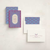 "Wavy Floral Frame" - Quinceanera Invitations in Orchid by Kelly Watkins - Assembled