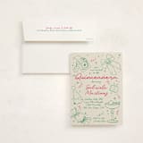 "Hand-Drawn Birthday Fun" - Quinceanera Invitations in Grass by Celine Nguyen - Invitation with Envelope