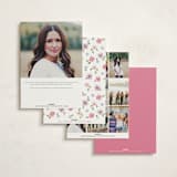 "Flores" - Quinceanera Invitations in Peony by Sarah Knight - Back of Card Options
