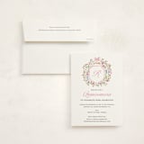 "Flores" - Quinceanera Invitations in Peony by Sarah Knight - Invitation with Envelope