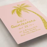 "Palm" - Quinceanera Invitations in Sunshine by Gwen Bedat - Detail