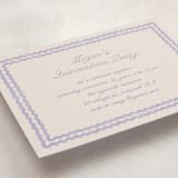"Ric rac Nostalgia" - Quinceanera Invitations in Lavender by Tamara Hilje - Detail