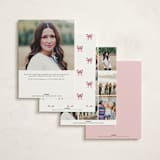 "Bonjour Bebe" - Quinceanera Invitations in Carnation by Itsy Belle Studio - Back of Card Options