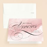 "Dancing Script" - Quinceañera Thank You Cards in Mulberry by Jill Means - Front