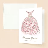 "Quinceañera Party Dress" - Quinceañera Thank You Cards in Rosado by Paper Sun Studio - Front
