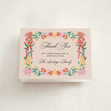 "Blooming Tiara" - Quinceañera Thank You Cards in Peony by Elly - Front