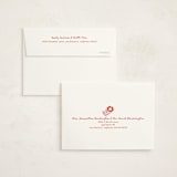 "Stamped Floral" - Quinceañera Thank You Cards in Strawberry by Kelly Watkins - FREE Recipient Addressing