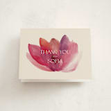 "Lotus" - Quinceañera Thank You Cards in Petal by Gwen Bedat - Front