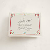 "Folklore Bloom" - Quinceañera Thank You Cards in Cherry by Ana de Sousa - Front