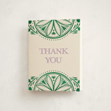 "Papel Picado" - Quinceañera Thank You Cards in Viridian by The Savage Label - Front