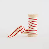 "Cherry Red Cotton Stripe" - Ribbon in Red by Minted - Ribbon