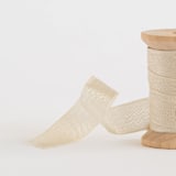 "Ecru Shimmer" - Ribbon in ecru by Minted - Close-Up