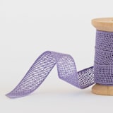 "Lilac Loose Weave Cotton" - Ribbon in lilac by Minted - Close-Up