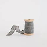 "Medium Grey Loose Weave Cotton" - Ribbon in medium grey by Minted - Ribbon