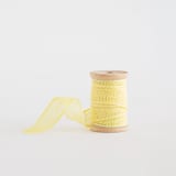 "Lemon Loose Weave Cotton" - Ribbon in lemon by Minted - Ribbon