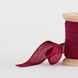 "Burgundy Shimmer" - Ribbon in burgundy by Minted - Close-Up