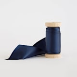 "Navy Satin" - Ribbon in navy by Minted - Ribbon