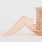 "Blush Loose Weave Cotton" - Ribbon in blush by Minted - Close-Up