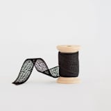 "Black Loose Weave Cotton" - Ribbon in black by Minted - Ribbon
