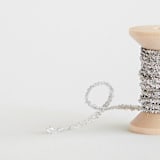 "Glitter Cord Silver" - Ribbon in Silver by Minted - Close-Up