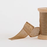 "Linen Shimmer" - Ribbon in Linen by Minted - Close-Up
