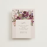 "Fleur" - Reception Cards in Blush by Lori Wemple - Front