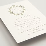 "Canopy" - Reception Cards in Ivy by Everett Paper Goods - Detail
