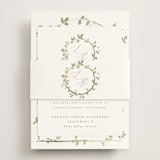 "Canopy" - Reception Cards in Ivy by Everett Paper Goods - Assembled with Belly Band
