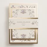 "Deco Nouveau" - Reception Cards in Vanilla by lori jacobs wemple - Assembled with Belly Band