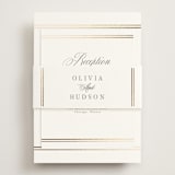 "Classic Elegance" - Reception Cards in Pearl by Nicole Walsh - Assembled with Belly Band