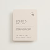 "Modern Corner" - Reception Cards in Linen by Kelly Schmidt - Front