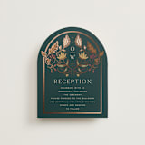 "Autumnal Arch" - Reception Cards in Deep Sea by Erin German - Front