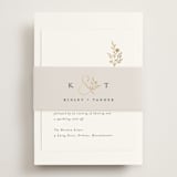 "Wildflower" - Reception Cards in Cotton by Jennifer Postorino - Assembled with Belly Band