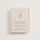 "Deco Band" - Reception Cards in Blush by Kindred Fields - Front