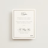 "Traditionalist" - Reception Cards in Snow by Sarah Brown - Front