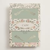 "dancing in the garden" - Reception Cards in Blush Meadow by Grae - Assembled with Belly Band