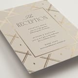 "Luxe Lines" - Reception Cards in Champagne by Kristin Oliversen - Detail
