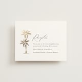 "Palm Monogram" - Reception Cards in Leaf by Olivia Raufman - Front