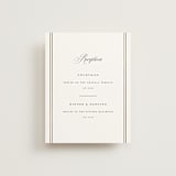 "Scripted Striped" - Reception Cards in Silk by Carolyn MacLaren - Front