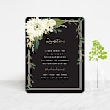 "Garden Blooms" - Reception Cards in Ivory by Susan Moyal - Front