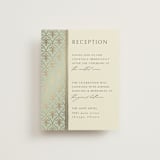 "Aatreya" - Reception Cards in Aqua by Pati Cascino - Front