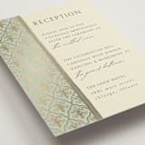 "Aatreya" - Reception Cards in Aqua by Pati Cascino - Detail
